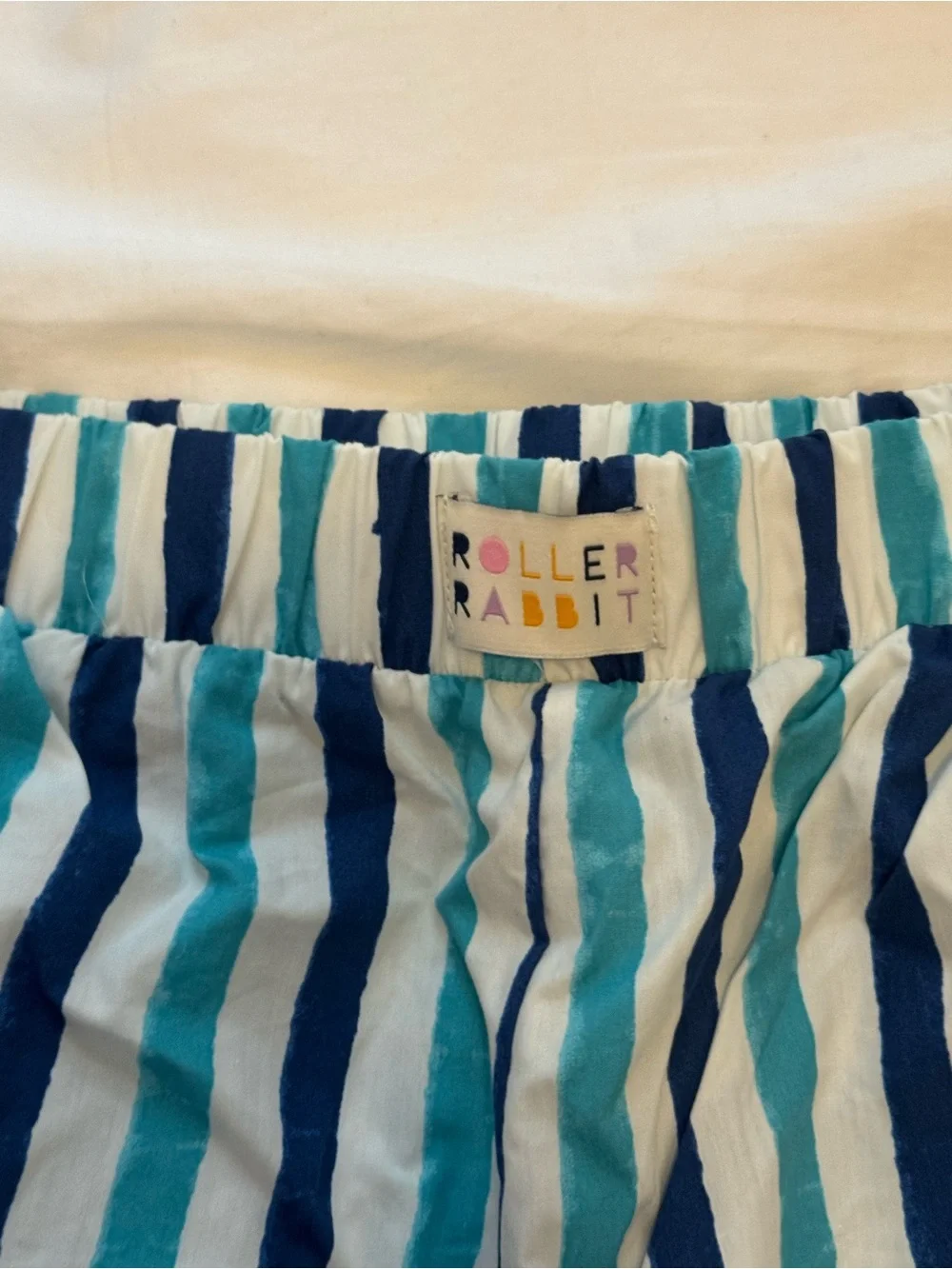 Roller Rabbit x Target Teal & Navy Striped Women's Shorts